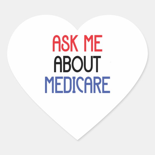 VRAAG ME OVER MEDICARE HART STICKER (Voorkant)