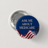 Vraag me over Medicare  Ronde Button 3,2 Cm (Voorkant /achterkant)