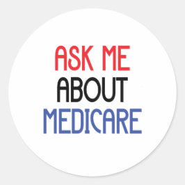 VRAAG ME OVER MEDICARE RONDE STICKER