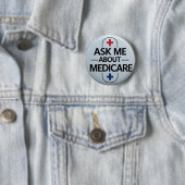 Vraag me over Medicare Rood Wit Blauw Ronde Button 5,7 Cm (In situ)