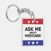 Vraag me over Medicare-sleutelhanger Sleutelhanger (Voorkant Links)