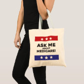 Vraag me over Medicare-tas Tote Bag (Voorkant (product))