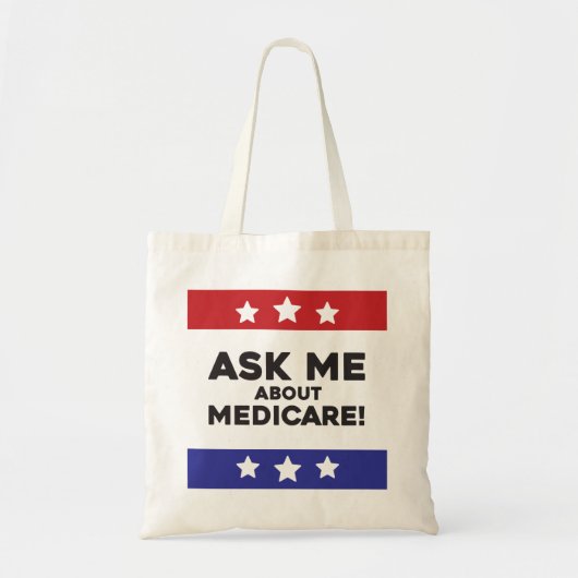 Vraag me over Medicare-tas Tote Bag (Voorkant)