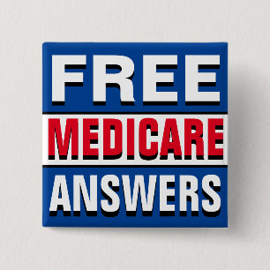 Vraag me over Medicare Vierkante Button 5,1 Cm