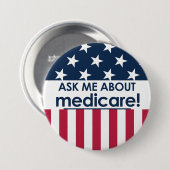 Vraag me over medicijnen - Amerika Ronde Button 7,6 Cm (Voorkant /achterkant)
