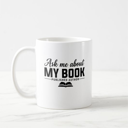 Vraag Me Over Mijn Boek Gepubliceerde Auteur Schri Koffiemok (Links)