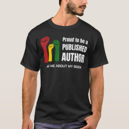 VRAAG ME OVER MIJN BOEK Proud Black Author T-shirt