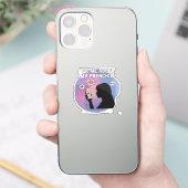 Vraag me over mijn Frenchie Grappige Hond Moeder O Sticker (Telefoon)