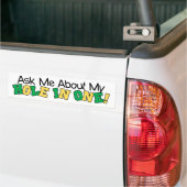 Vraag Me Over Mijn Hole In One Bumpersticker (Op Truck)