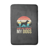 Vraag me over mijn honden Retro Sunset_1 Badmat (Voorkant Verticaal)