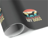Vraag me over mijn honden Retro Sunset_1 Cadeaupapier (Rol Hoek)