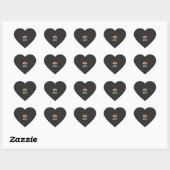 Vraag me over mijn honden Retro Sunset_1 Hart Sticker (Vel)