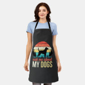 Vraag me over mijn honden Retro Sunset_1 Schort (Gedragen)