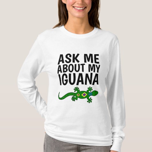 VRAAG ME OVER MIJN IGUANA T-shirts (Voorkant)