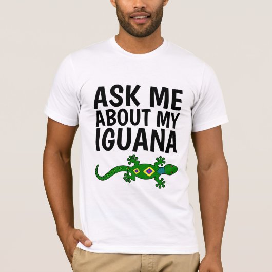VRAAG ME OVER MIJN IGUANA T-shirts (Voorkant)