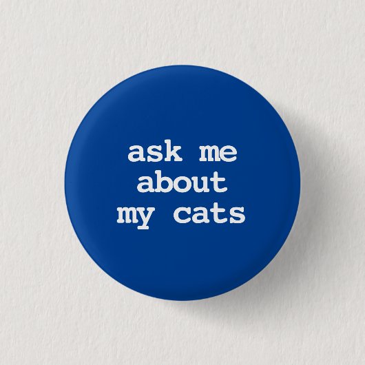 vraag me over mijn katten Button (Voorkant)