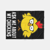 Vraag me over mijn kippen fleece deken (Voorkant (Horizontaal))