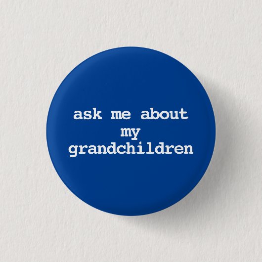 vraag me over mijn kleinkinderen Knop Ronde Button 3,2 Cm (Voorkant)