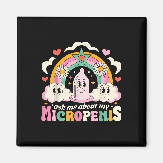 Vraag me over mijn micropenis grappige ongepaste a magneet (Voorkant)