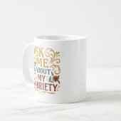 Vraag me over mijn nuchterheid -  koffiemok (Voorkant links)