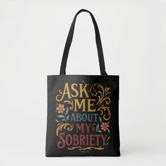 Vraag me over mijn nuchterheid - tote bag (Voorkant)