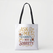 Vraag me over mijn nuchterheid - tote bag (Voorkant)