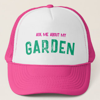 Vraag me over mijn TUIN Roze Hoed Trucker Pet