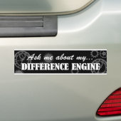 VRAAG ME OVER MIJN VERSCHILMACHINE BUMPERSTICKER (Op auto)