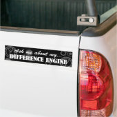 VRAAG ME OVER MIJN VERSCHILMACHINE BUMPERSTICKER (Op Truck)