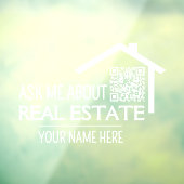 Vraag me over onroerend goed QR Code Decal (Vel 3)