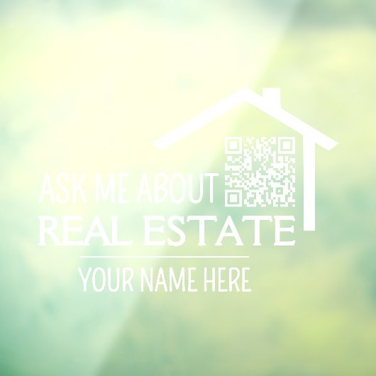 Vraag me over onroerend goed QR Code Decal (Vel 3)