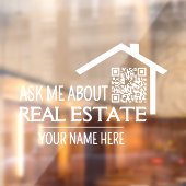 Vraag me over onroerend goed QR Code Decal (Vel 2)
