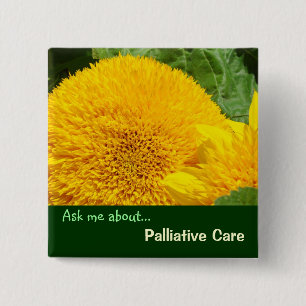 Vraag me over Palliatieve Zorg knoppen Gezondheids Vierkante Button 5,1 Cm