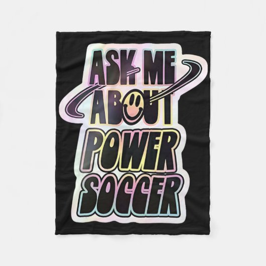 Vraag me over Power Soccer Funny Design Fleece Deken (Voorkant)
