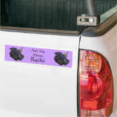 Vraag me over Reiki Roos Bumpersticker (Op Truck)