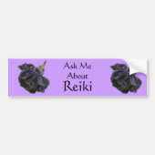 Vraag me over Reiki Roos Bumpersticker (Voorkant)
