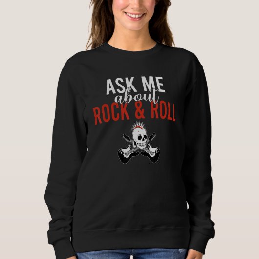 Vraag me over Rock and Roll Rocker Trui (Voorkant)