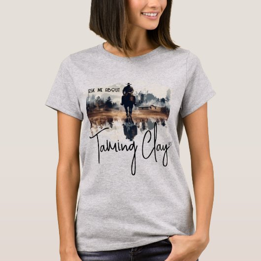 Vraag Me Over 'Taming Clay' T-Shirt (Voorkant)