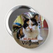 Vraag me over Virginia Button (Voorkant /achterkant)