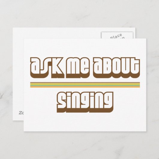 Vraag me over zingen briefkaart (Voorkant / Achterkant)
