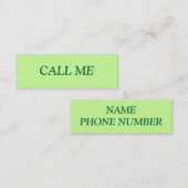 VRAAG ME PROFIELKAART MINI VISITEKAARTJE (Voorkant / Achterkant)