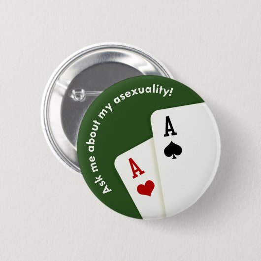 vraag me ronde button 5,7 cm (Voorkant /achterkant)