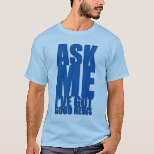 Vraag me Shirt (voor lichte kleuren) (Voorkant)