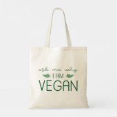 Vraag me waarom ik Vegan ben Tote Bag (Achterkant)