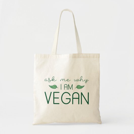 Vraag me waarom ik Vegan ben Tote Bag (Voorkant)