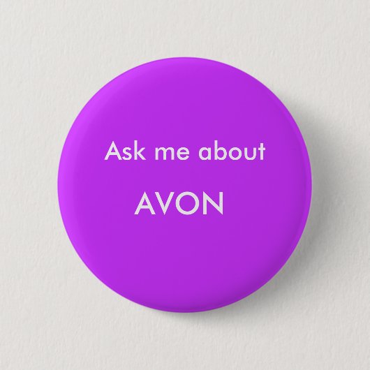 Vraag me wat, AVON Ronde Button 5,7 Cm (Voorkant)