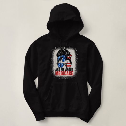 Vraag me wat de verkoop van de tussenpersoon van d hoodie (Design voorkant)