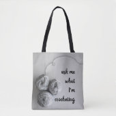 Vraag me wat ik aan het snijden ben tote bag (Voorkant)