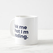 Vraag me wat ik lees koffiemok (Voorkant links)