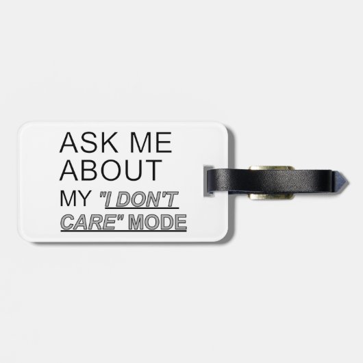 Vraag me wat ik niet kan schelen bagagelabel (Achterkant horizontaal)